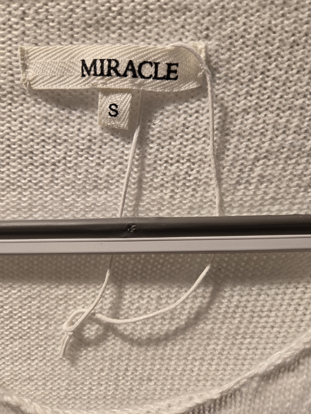 Miracle White Crewneck Sweater with Black 'CHAMPAGNE PLEASE' Text - Picture 4 of 4